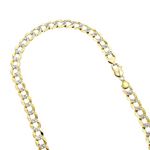 Solid 10K Yellow Gold Italy Cuban Curb Link Chain 