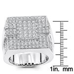 14K Gold Mens Pave Diamond Ring 3.5 Carats of Diam