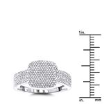 Ladies Pave Diamond Ring 14K by LUXURMAN (0.6 Ctw,