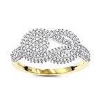 Love Knot Diamond Ring 14K Yellow Gold by LUXURMAN