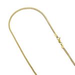 14k Yellow Gold Hollow Franco Chain 1.8mm Wide Nec