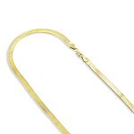 Solid 10K Yellow Gold Herringbone Chain 4.5mm Wide