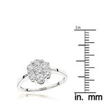 14K White Gold 7 Stone Ladies Diamond Cluster Ring