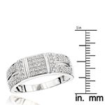 14K White Gold Diamond Ring Round Princess Diamond