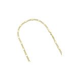 Hollow 10k Gold Figaro Chain For Men and Women 5.5