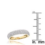 Thin 14K Yellow Gold Micro Pave Diamond Wedding Ba