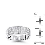 Elegant Diamond Wedding Bands 14K White Gold by LU