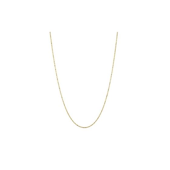 Hollow 10k Gold Rope Sparkle Chain For Men and Wom