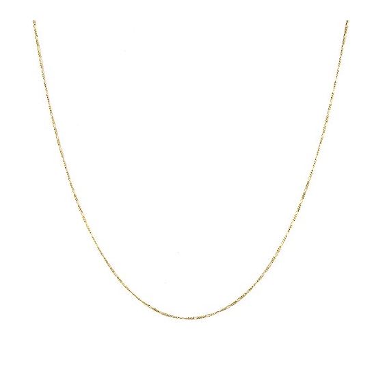 10k Yellow Solid Gold 1.3mm Wide Figaro Chain Link