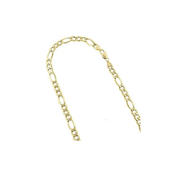 Hollow 14k Gold Figaro Chain For Men 5.5mm Necklac