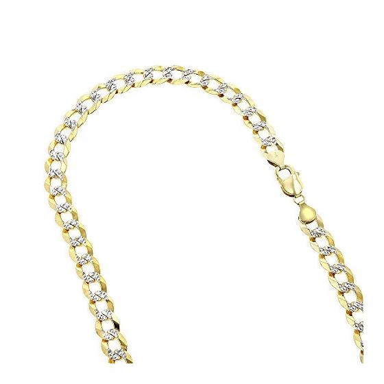 Solid 14k Yellow Gold Italy Cuban Curb Link Chain 