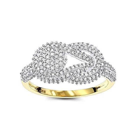 Love Knot Diamond Ring 14K Yellow Gold by LUXURMAN