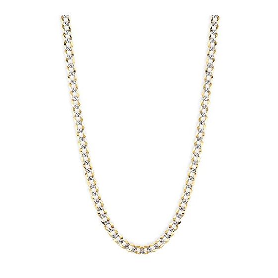 Solid 14k Yellow Gold Italy Cuban Curb Link Chain 