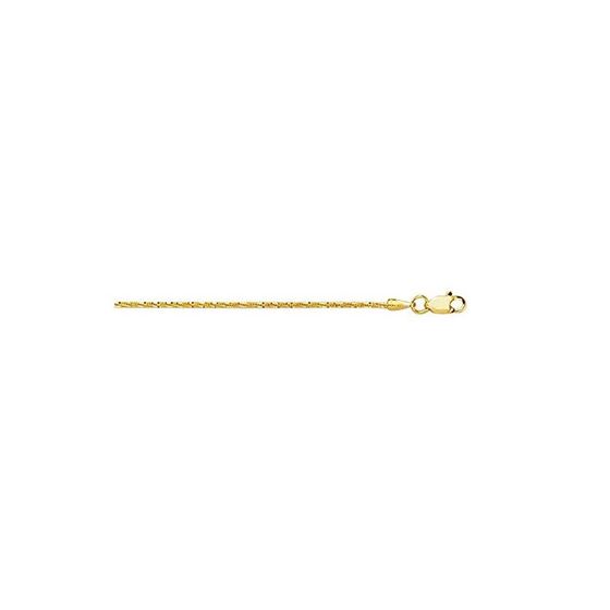 Solid 10k Gold Sparkle Chain For Women LUXURMAN 1.