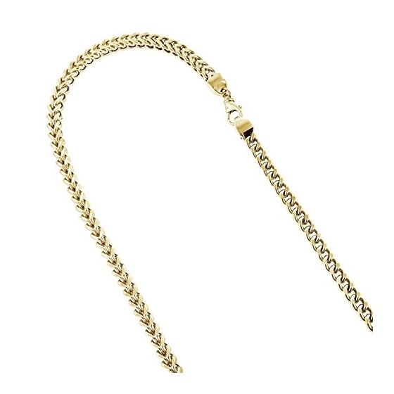 14k Yellow Gold Hollow Franco Chain 7mm Wide Neckl