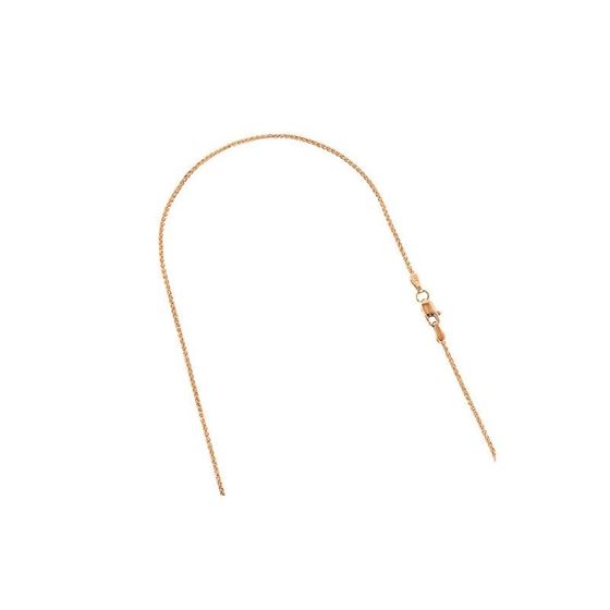 Solid 14k Gold Wheat Chain For Women LUXURMAN 0.6m