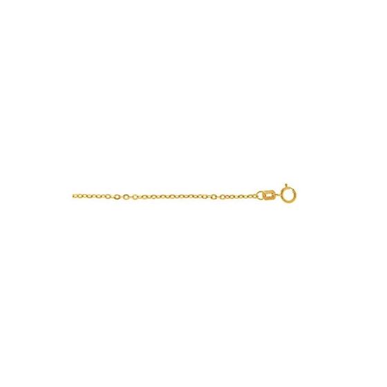 Solid 14k Gold Cable Piatto Chain For Women LUXURM