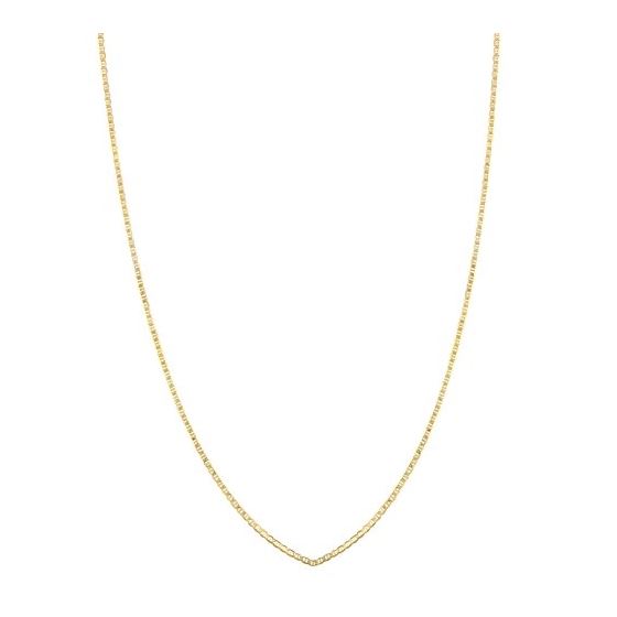 10K Yellow Gold Solid Flat Mariner Chain 1.8mm Wid