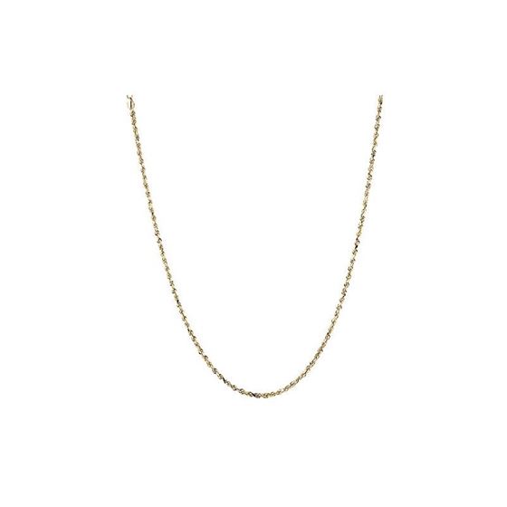 Solid 10k Gold Rope Diamond Cut Chain For Men and 
