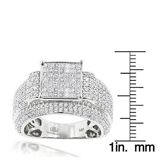 Princess Cut Diamond Engagement Rings Item 14K Whi