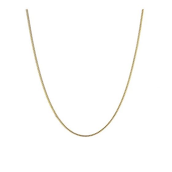 14k Yellow Gold Hollow Franco Chain 1.8mm Wide Nec