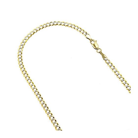 Solid 10K Yellow Gold Italy Cuban Curb Link Chain 