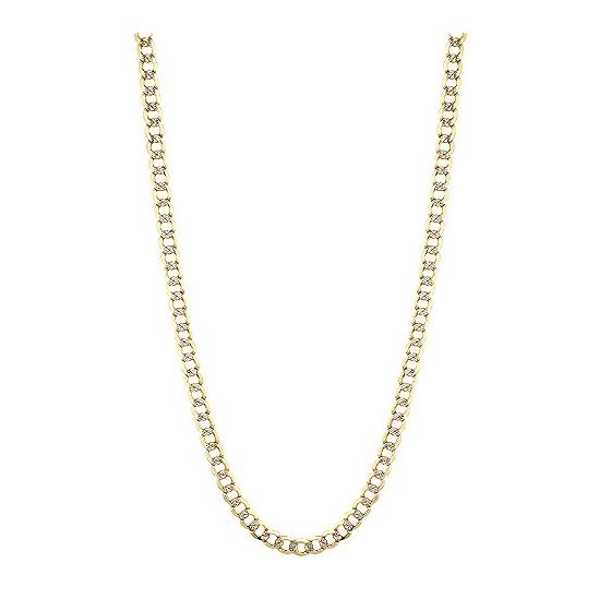 10K Yellow Gold Hollow Italy Cuban Curb Link Chain