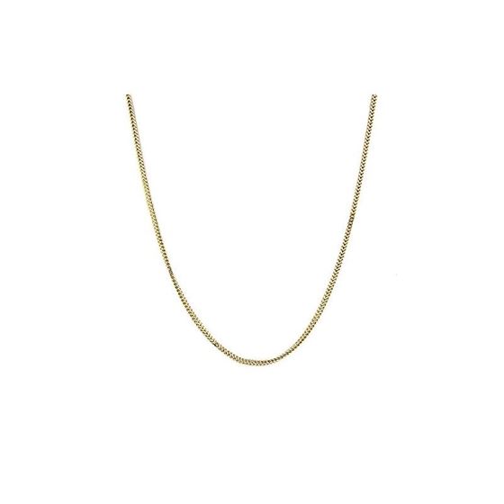 Hollow 14k Gold Franco Square Chain For Men and Wo