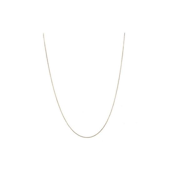 Solid 14k Gold Box Classic Adjustable Chain For Me