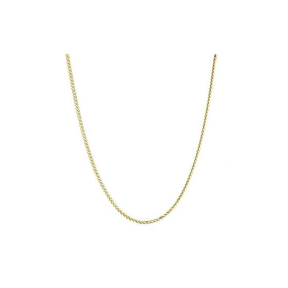 Hollow 14k Gold Franco Round Diamond Cut Chain For