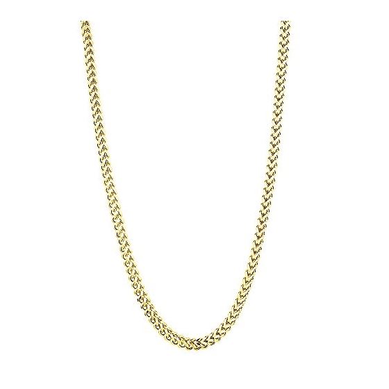 14k Yellow Gold Hollow Franco Chain 7mm Wide Neckl