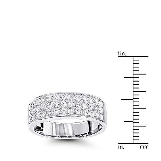 Elegant Diamond Wedding Bands 14K White Gold by LU