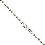 14K WHITE Gold SOLID BALL Chain - 24 Inches Long 3MM Wide 1