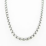 Mens .925 Italian Sterling Silver Box Link Chain Length - 30 inches Width - 2mm 3