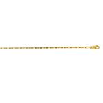 14K Yellow Gold 1.4mm wide ShinyClassic Box Chain with Lobster Clasp 1