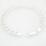 Mens 925 Sterling Silver curb bracelet franco cuban miami rope charm fancy swag Curb link bracelet 3