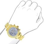 Montana by Luxurman Real Diamond Watch for Women 0.3ct Yellow Gold Plated 3