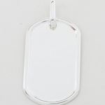 Plain dog tag pendant SB21 57mm tall and 30mm wide 3