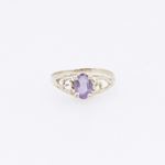 10k Yellow Gold Syntetic blue gemstone ring ajr6 Size: 4 3