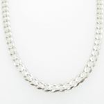 Mens White-Gold Cuban Link Chain Length - 24 inches Width - 3mm 3