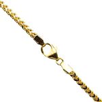 14K YELLOW Gold SOLID FRANCO Chain - 22 Inches Long 3.2MM Wide 1