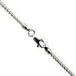 10K WHITE Gold SOLID FRANCO Chain - 24 Inches Long 2MM Wide 1