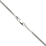 14K WHITE Gold SOLID ITALY CUBAN Chain - 22 Inches Long 1.6MM Wide 1