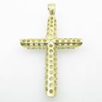 Mens 10K Solid Yellow Gold fully stoned cross Length - 3.15 inches Width - 1.89 inches 3