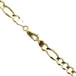 14K YELLOW Gold SOLID FIGARO Chain - 26 Inches Long 6.6MM Wide 1