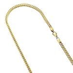 14k Yellow Gold Solid Franco Chain 4mm Wide Necklace with Lobster Clasp 24 inches long 1