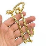 "14K YELLOW Gold MIAMI CUBAN SOLID CHAIN - 30"" Long 7X3.5MM Wide 3"