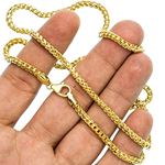 10K YELLOW Gold SOLID FRANCO Chain - 26 Inches Long 3.5MM Wide 3