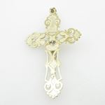 Mens 10K Solid Yellow Gold fancy jesus cross 2 Length - 2.32 inches Width - 1.30 inches 3