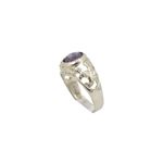 10k Yellow Gold Syntetic purple gemstone ring ajjr94 Size: 2 1